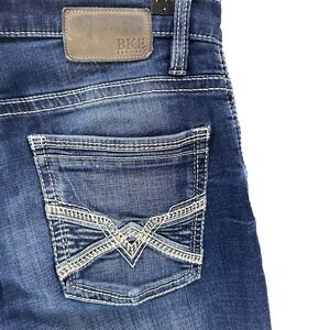 BKE Men's Jake Straight Leg Jeans • 31 x 30 • medium blue wash
